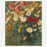 Ernst Rentsch, Sommerblumen, Aquarell auf Papier