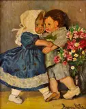 Ritta Boemm, Bábiky, Okolo 1920, Olej na hrubom plátne