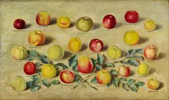 Kálmán Tichy, Jablká, 1947, olej na plátne