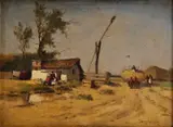 Pörge Gergely, Na puste, okolo 1920, olej na plátne