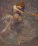 Paul Schad-Rossa, Tänzerin, Öl auf Leinwand