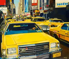 "New York, N.Y. (Urban Landscape)" by Luigi Rocca, Acryl auf Leinwand, sold Jun 2016