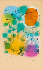 Hommage à Rimbaud by Joan Miró, 1960, Farblithografie auf Arches, sold Dec 2016