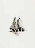 Lynn Chadwick, Two sitting figures, Lithografie auf BFK RIVES FRANCE (Wasserzeichen)