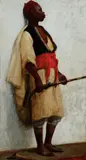A Moroccan with Gun by Continental School, Oil on canvas laid down, sold Dec 2017