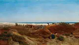 Wilhelm Ludwig Friedrich Riefstahl, Sermon On The Mount - Baltic Sea -, Oil on canvas