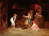 Giuseppe Constantini, Blind Man's Bluff, Oil on canvas