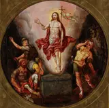 Crispin van den Broeck, The Resurrection, Oil on wood panel - tondo