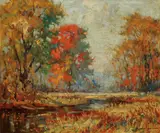 Manly MacDonald, The Stream Autumn - Shannonville, Ontario, Oil on canvas