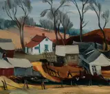 Dewey Albinson, Old Farm, Oil on canvas