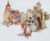 Henry James Soulen, German Beer Garden Scene -
