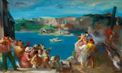 The Christening by Jon Corbino, Oil on canvas, sold Dec 2017