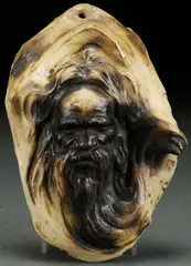 William Ricketts, An Indigenous Elder, A glazed terracotta relief plaque