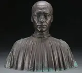 Benedetto da Maiano, Portrait of Filippo Strozzi -, Bronze in dark brown patina