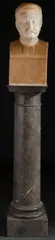 Jules Werson, A Bust -, Carved marble resting on polished marble pedestal
