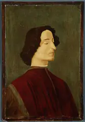 Sandro Botticelli, Portrait of Giuliano de' Medici, Oil on wood panel