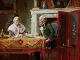 Alexander Austen, A Game of Cards -, Oil on canvas
