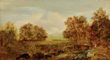 R. Planche, The Lane Through the Woods and The Bridge Over the Stream -, Both oil on canvas