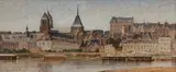 Samuel Colman, Blois, France from the River, Watercolor heightened with gouache on paper