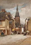 Samuel Colman, Clock Tower, Dinan, France -