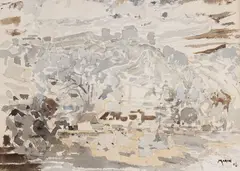 Patterned Slope (Chevreuse) - by John Marin, Watercolor on paper, sold Jun 2017