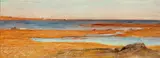 Samuel Colman, Tide Waters, Oil on canvas board