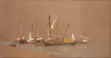 Fishing Boats, Gibraltar - by Robert Swain Gifford, Watercolor and gouache on paper, sold Jun 2017