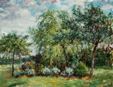 Mark Fisher, Garden of Apple Trees, Oil on canvas