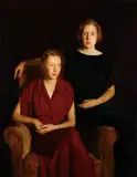 Paul Callan Vincent Burns, Sisters -, Oil on canvas
