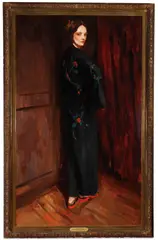 Gerald Vivian Davis, The Kimono -, Oil on canvas