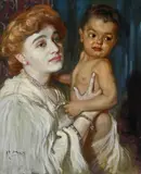 Corneille Max, Mother and Child, Oil on canvas