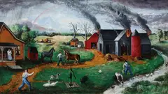 Arnold Blanch, The Fire -, Oil on canvas