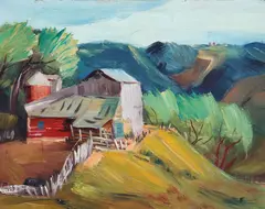 Dewey Albinson, The Barn and The Mill -, Both oil on canvas