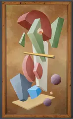 Paul Kelpe, Abstract Composition, Oil on canvas