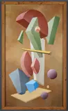 Paul Kelpe, Abstract Composition, Oil on canvas