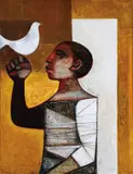 Lucio Ranucci, The Fist and the Dove -, Oil on canvas