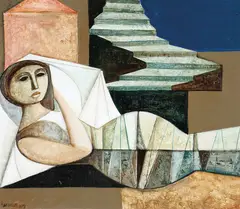 La Scala - by Lucio Ranucci, Oil on canvas, sold Jun 2017