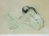 Jean Jansem, Seated Dancer, Lithograph