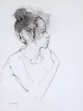 Jean Jansem, A Kneeling Woman and a Profile Portrait of a Woman -