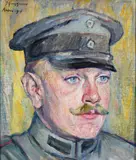 Paul Neresheimer, Portrait of a Young German Soldier -, Oil on canvas