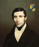 German School, Portrait of a Gentleman with Family Crest, Oil on canvas