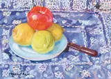 Lillian Mackendrick, Still Life with Fruit, Pastel on paper