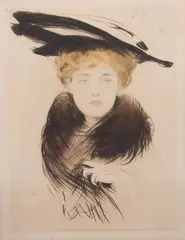Paul César Helleu, La Duchesse de Marlborough, Consuelo Vanderbilt, Color etching and drypoint
