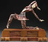 Dimitri Haralamb Chiparus, Kamorna, Bronze with polychroming and carved ivory features on shaped base