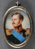 Iwan Winberg, Portrait of Tsar Nicholas I, Watercolor on ivory