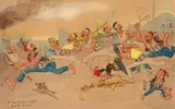 Vladimir Fedorvich Kadulin, In Hot Pursuit - Constantinople -, Watercolor
