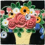 Michael Powolny, Tile „Fliese mit Blumenkorb