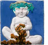 Bertold Löffler, Tile with putto