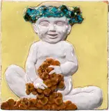 Bertold Löffler, Tile with putto