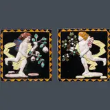 Bertold Löffler, Pair of tiles „Fliesen mit Engel